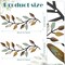 2 PCS Metal Tree Leaf Wall Decor Vine Olive Branch Leaf Wall Art Wrought Iron Scroll Above The Bed, Living Room, Outdoor Decoration (Bright Colors)